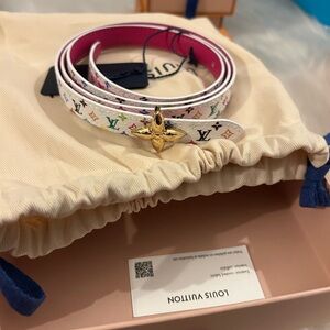 LV x TM Mini Flowergram 15mm reversible belt